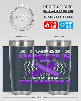 i wear purple for grandma 171#- alzheimers- Tumbler