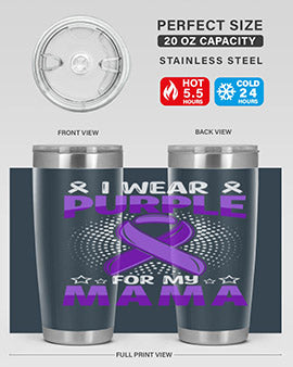 i wear purple for mama 173#- alzheimers- Tumbler