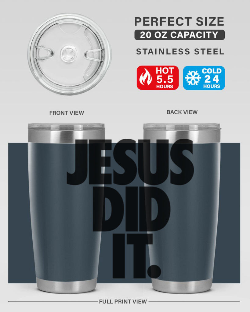 jesus did it 102#- black words phrases- Cotton Tank