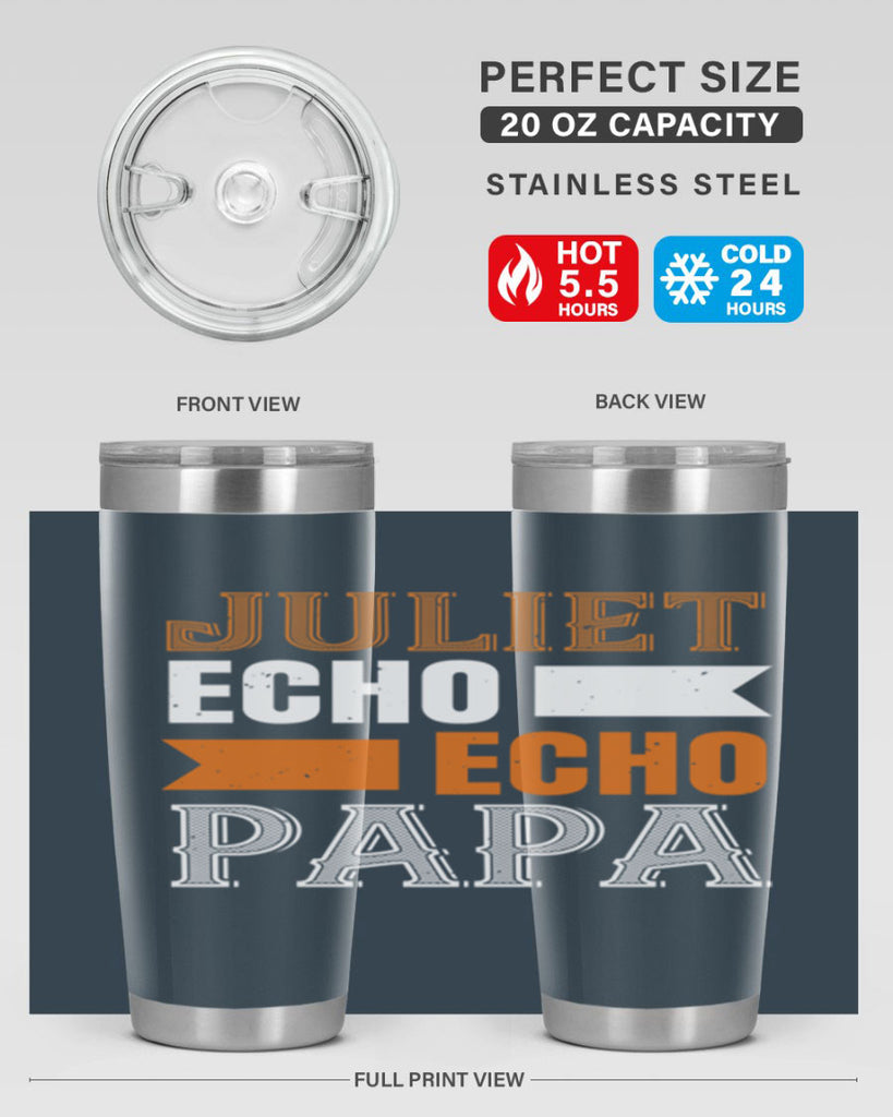 juliet echo echo papa 30#- grandpa - papa- Tumbler