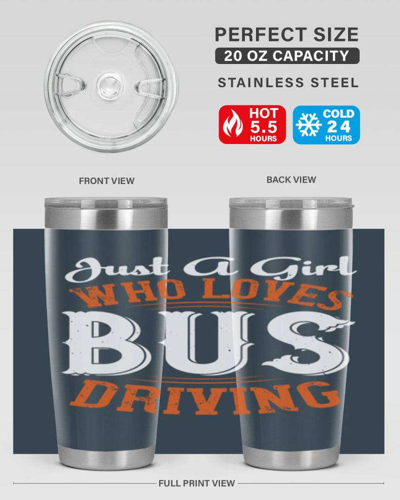 just a girl who loves bus driving Style 23#- bus driver- tumbler