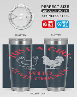 just a girl who loves chicken Style 3#- chicken- Tumbler