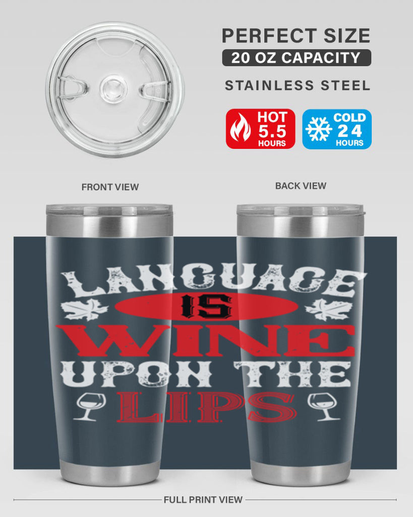 language is wine upon the 72#- wine- Tumbler