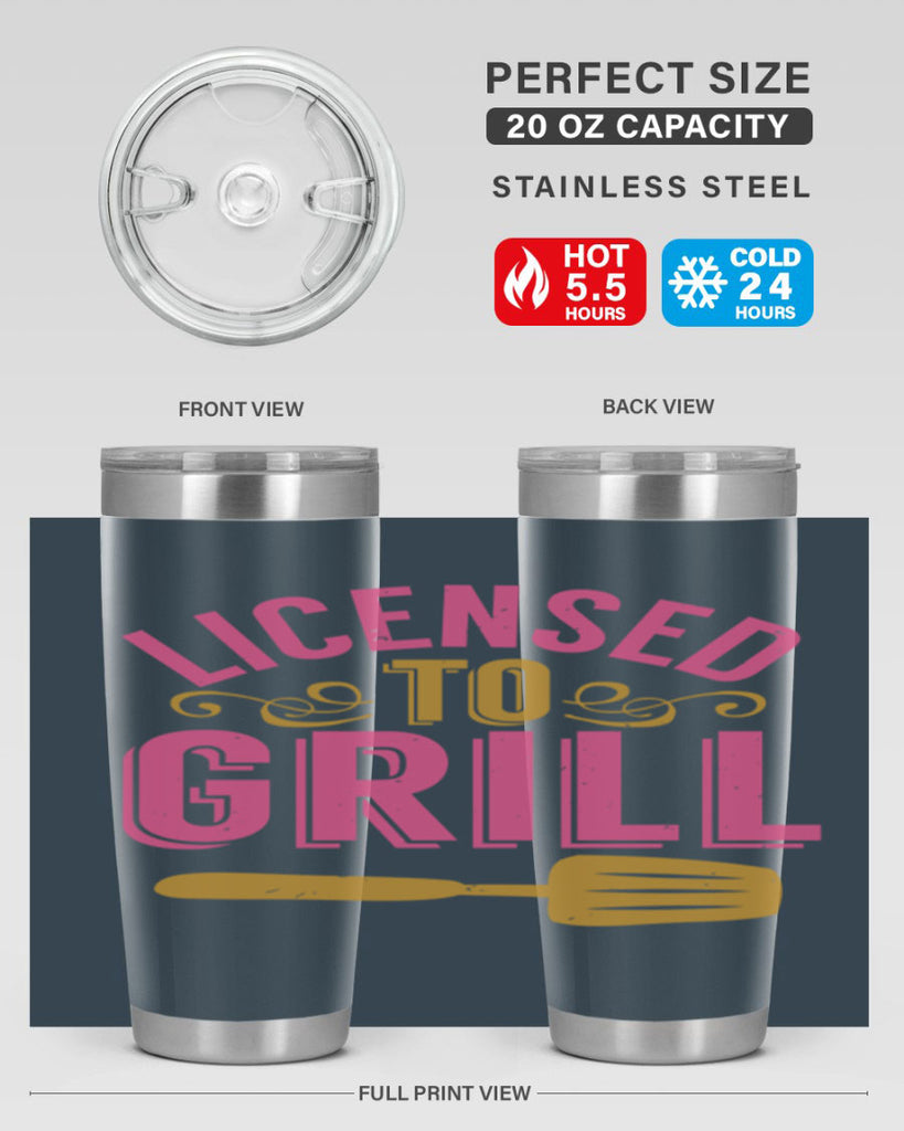 licensed to grill 24#- bbq- Tumbler