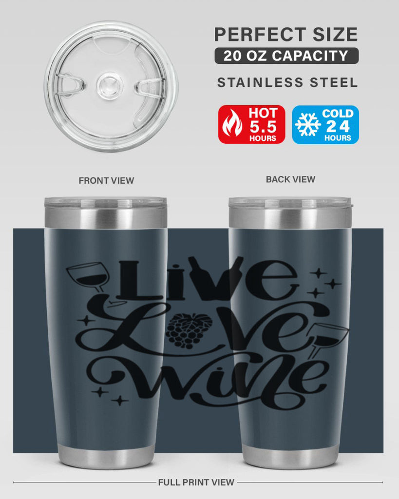 live love wine 43#- wine- Tumbler