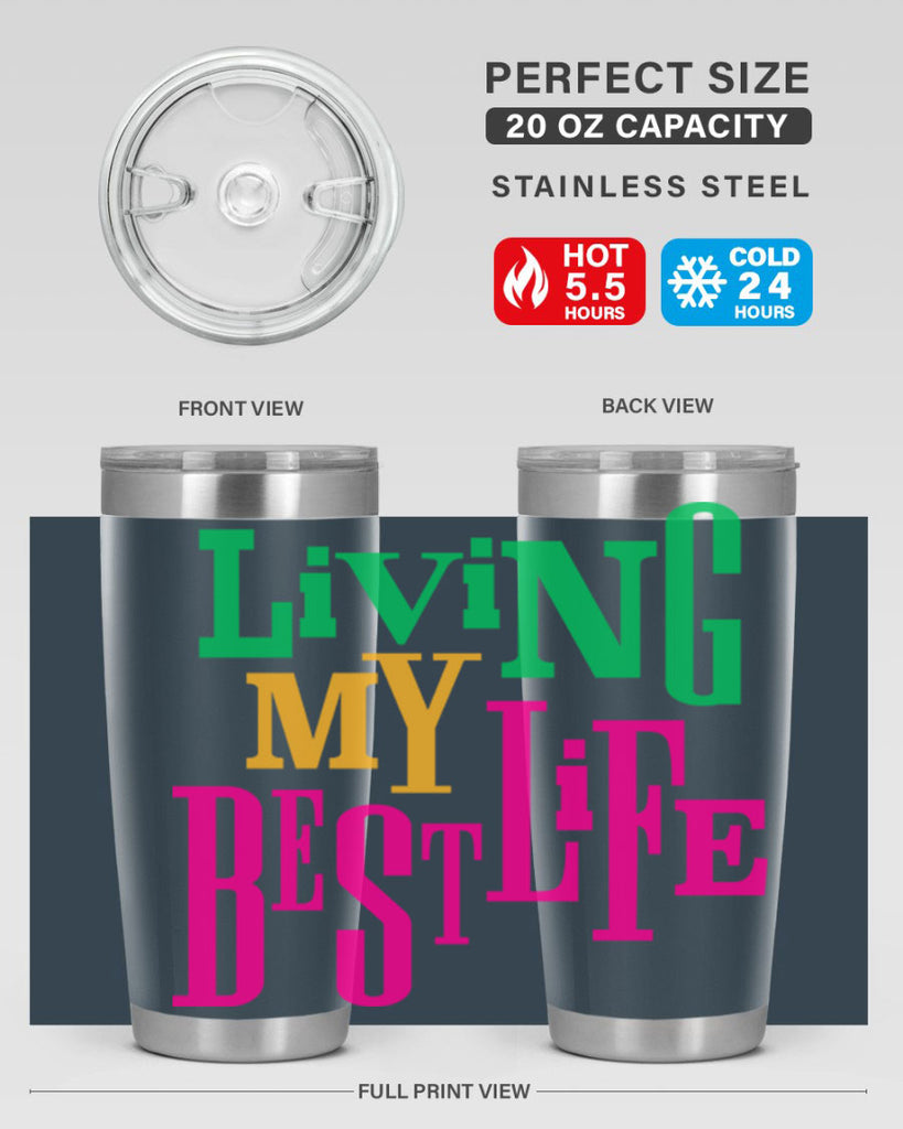 living my best life 96#- black words phrases- Cotton Tank