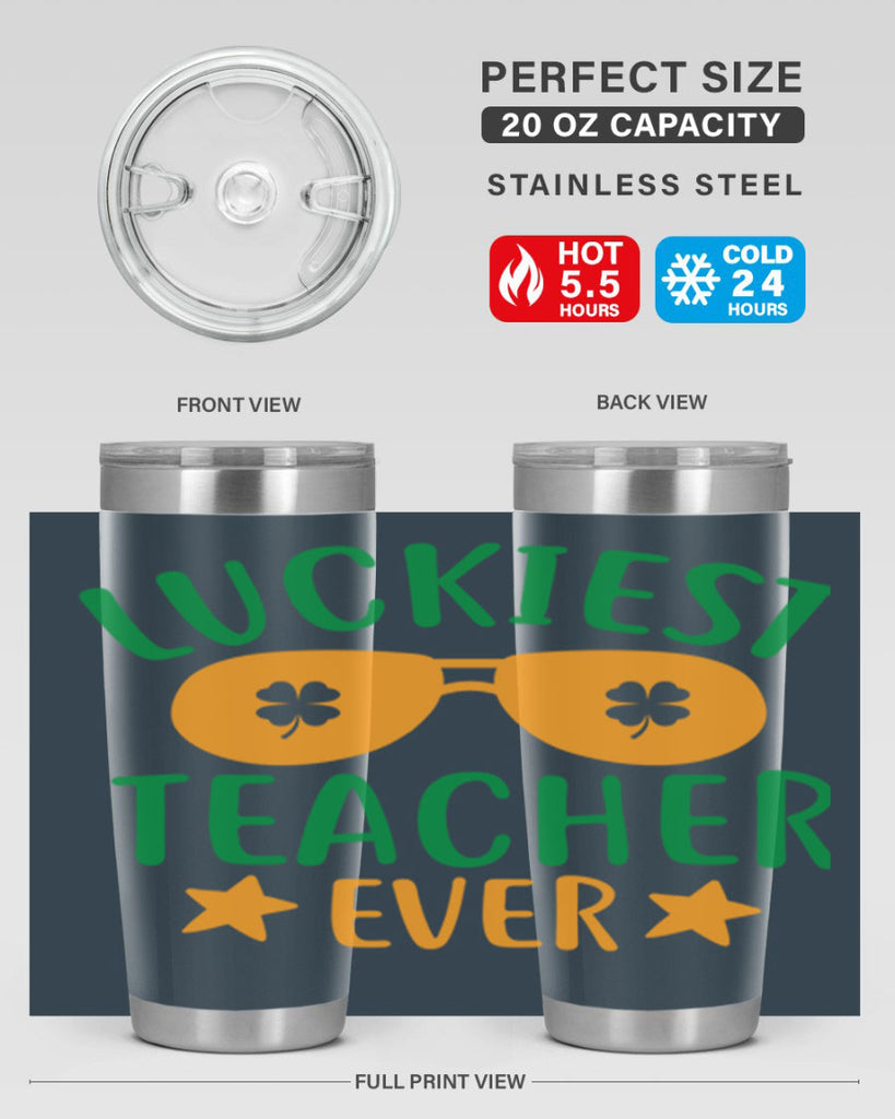 luckiest teacher ever 13#- mardi gras- Tumbler