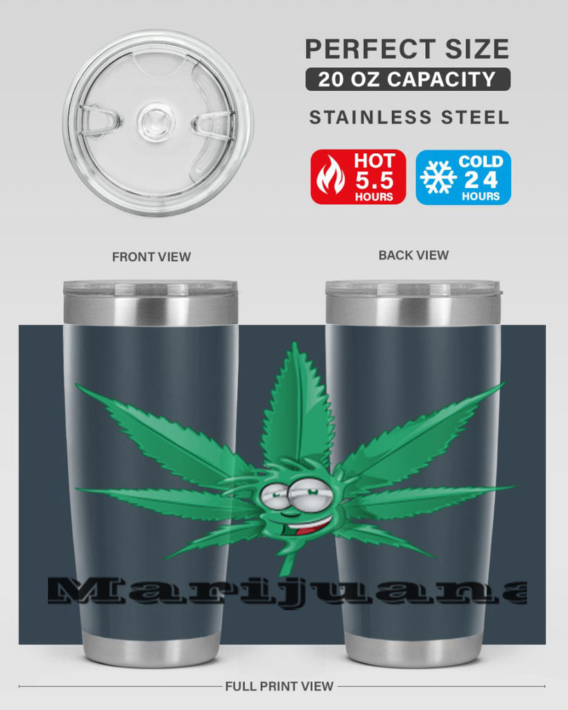 marijuana happy face 199#- marijuana- Tumbler