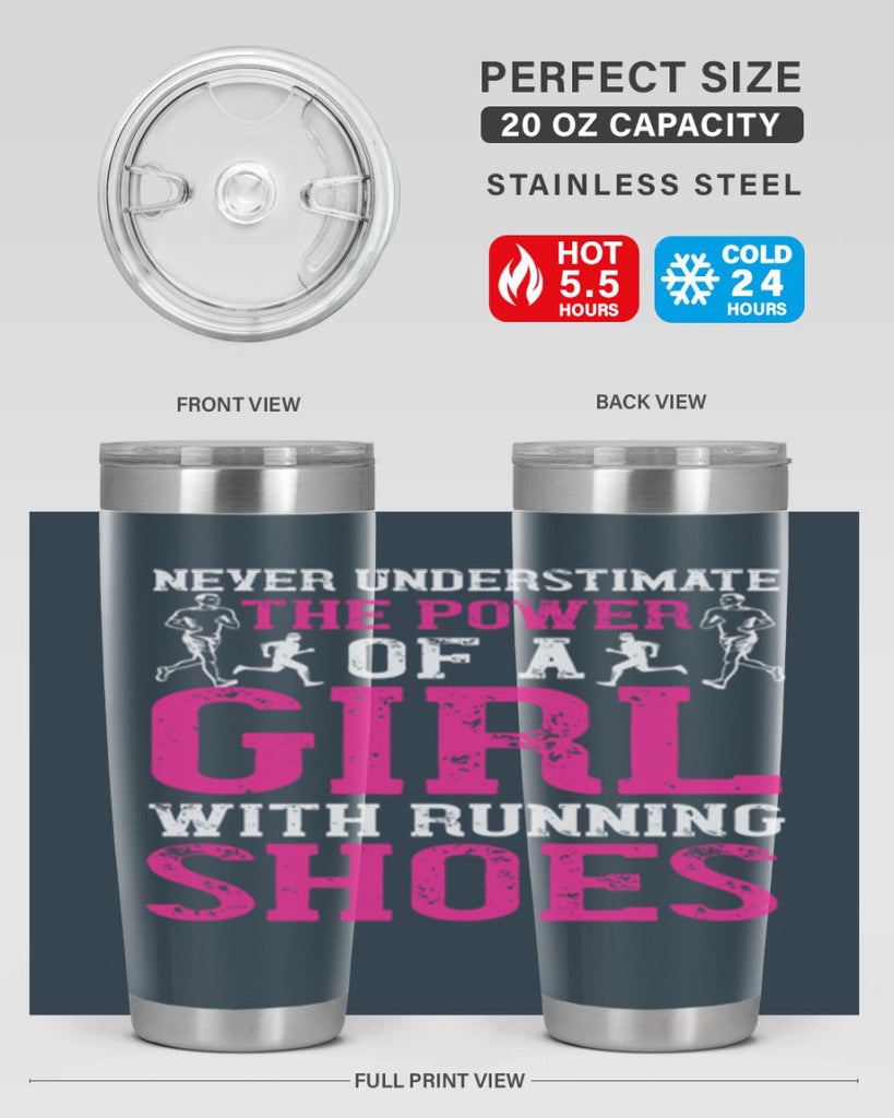 never understimate the power of a girl with running shoes 29#- running- Tumbler