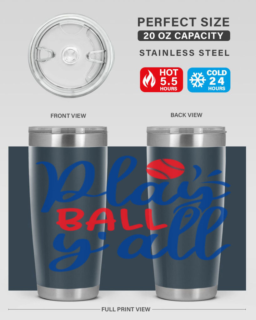 play ball yall 2033#- baseball- Tumbler