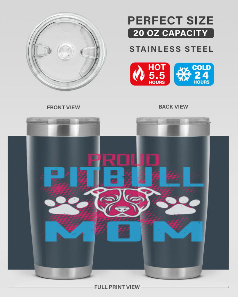 proud pitbull mom 70#- mom- Tumbler