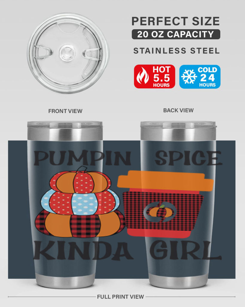 pumpkin spice kinda girl 551#- fall- Tumbler