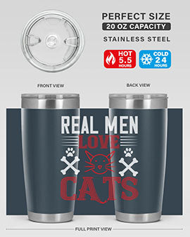 real man love cats Style 113#- cat- Tumbler