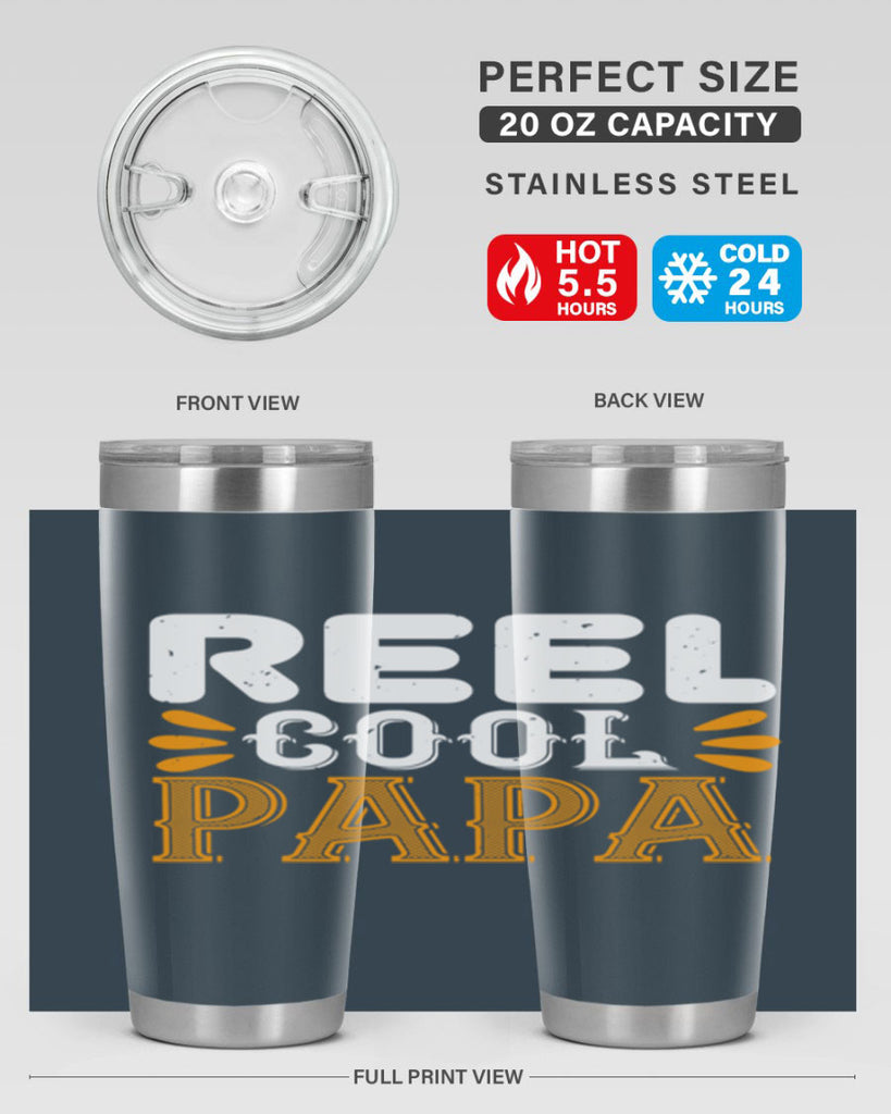 reel cool papa 12#- grandpa - papa- Tumbler