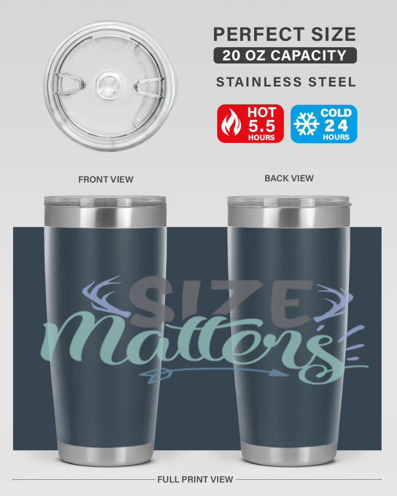 size matters 195#- fishing- Tumbler