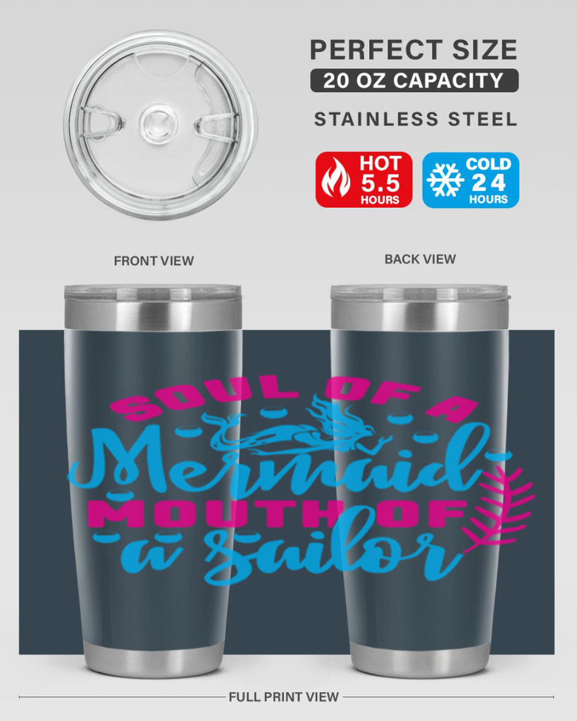 soul of a mermaid mouth of a sailor 618#- mermaid- Tumbler