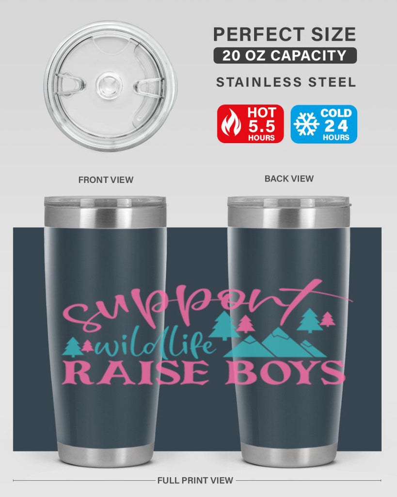 support wildlife raise boys 300#- mom- Tumbler