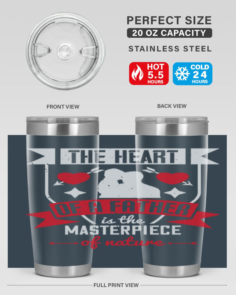 the heart of a father 159#- fathers day- Tumbler