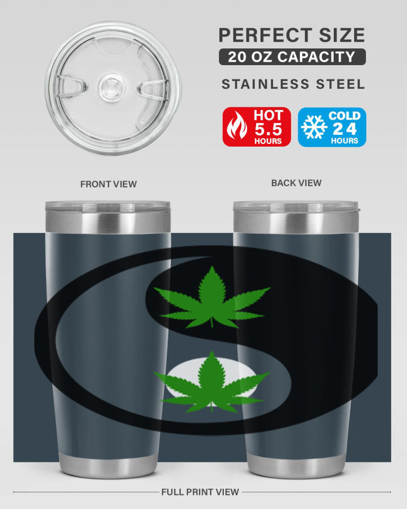 yin and yang weed 311#- marijuana- Tumbler