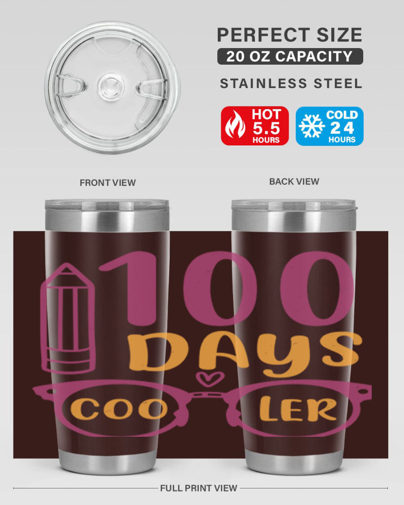 2 days cooler 42#- 100 days of school- Tumbler