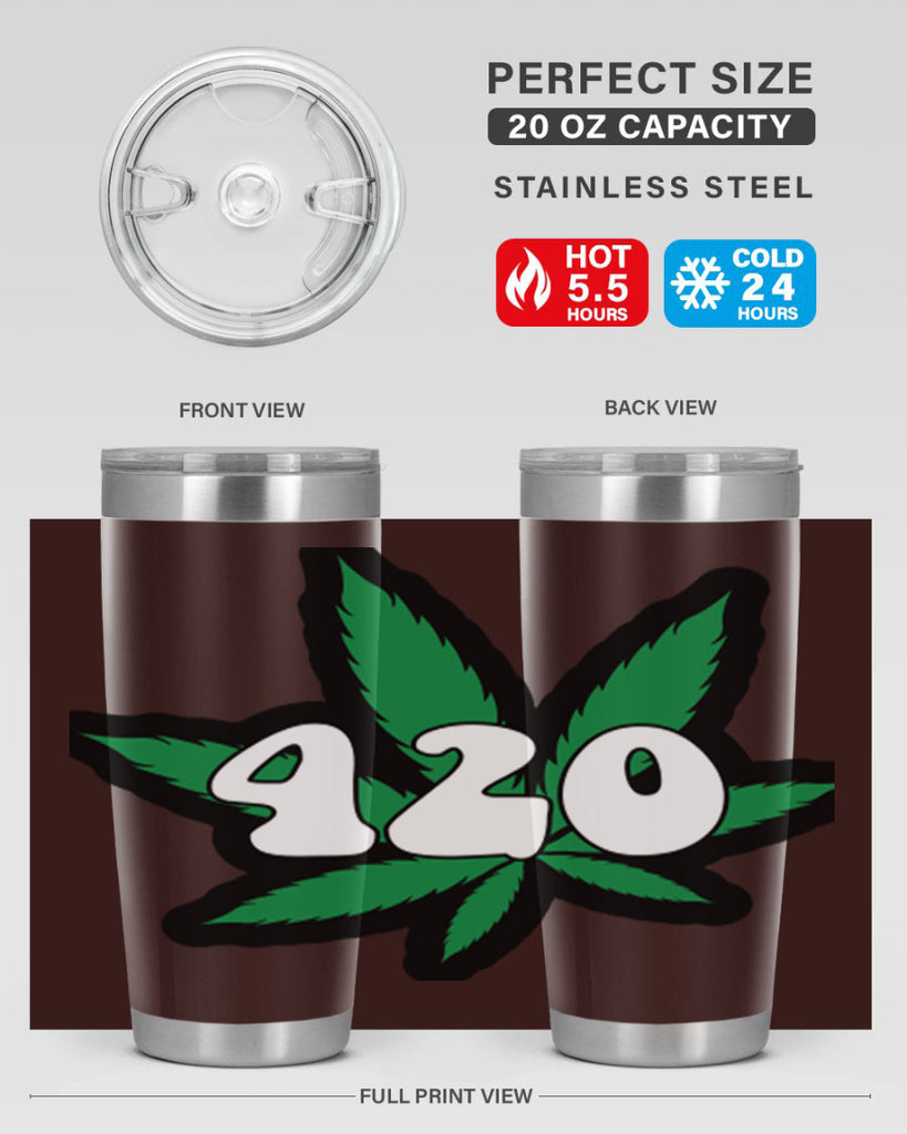 420 4#- marijuana- Tumbler