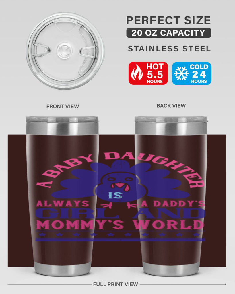 A baby daughter is always a Daddy’s girl and Mommy’s worldd Style 147#- baby- tumbler