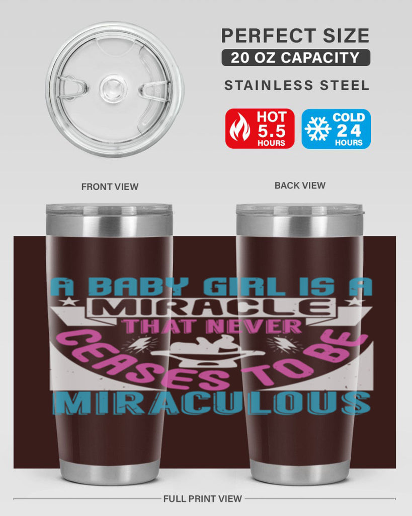 A baby girl is a miracle Style 196#- baby- tumbler