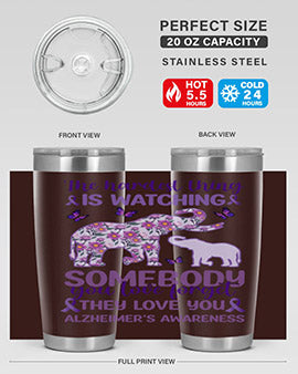 AlzheimerS Awareness Purple Elephant 16#- alzheimers- Tumbler