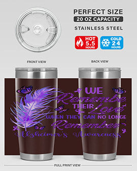 AlzheimerS Awareness Remember Love 19#- alzheimers- Tumbler