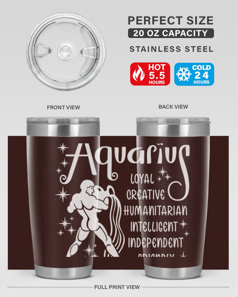 Aquarius 68#- zodiac- Tumbler