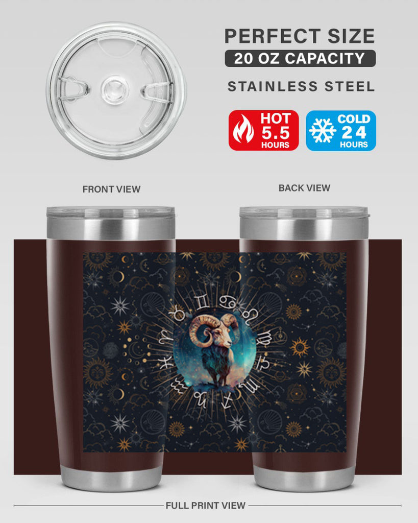 Aries Straigth 95#- zodiac- Tumbler