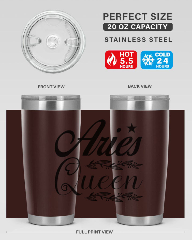 Aries queen 119#- zodiac- Tumbler