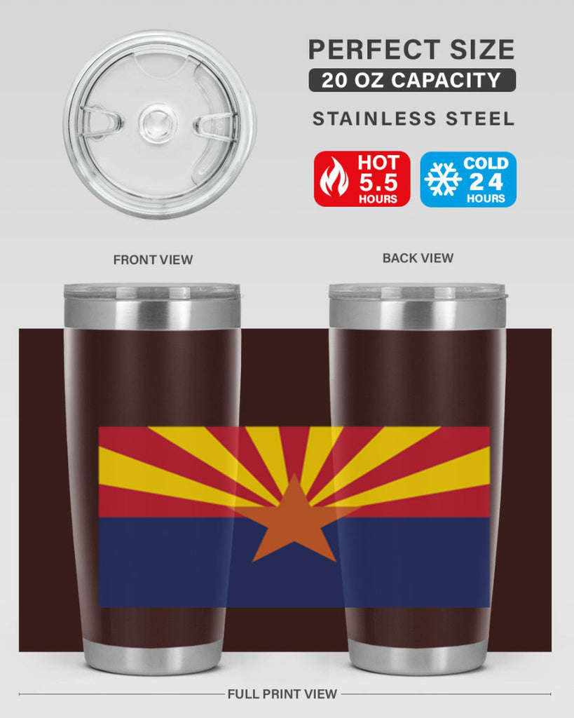 Arizona 49#- Us Flags- Tumbler