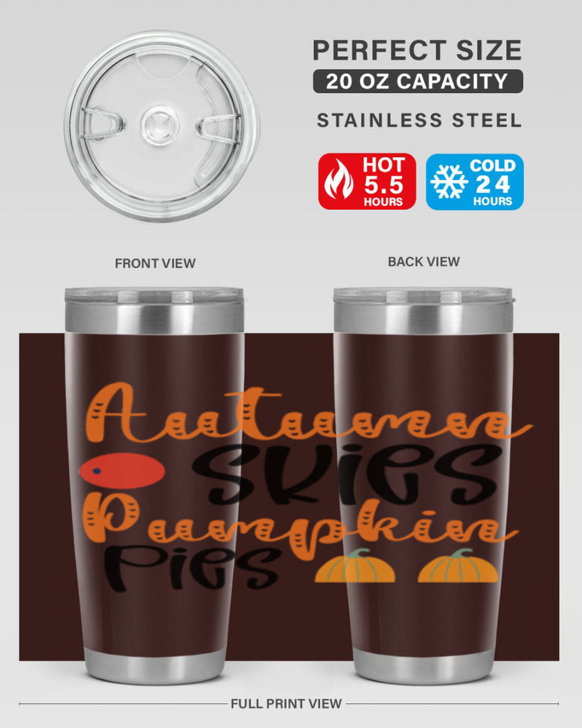 Autumn Skies Pumpkin Pies 30#- fall- Tumbler