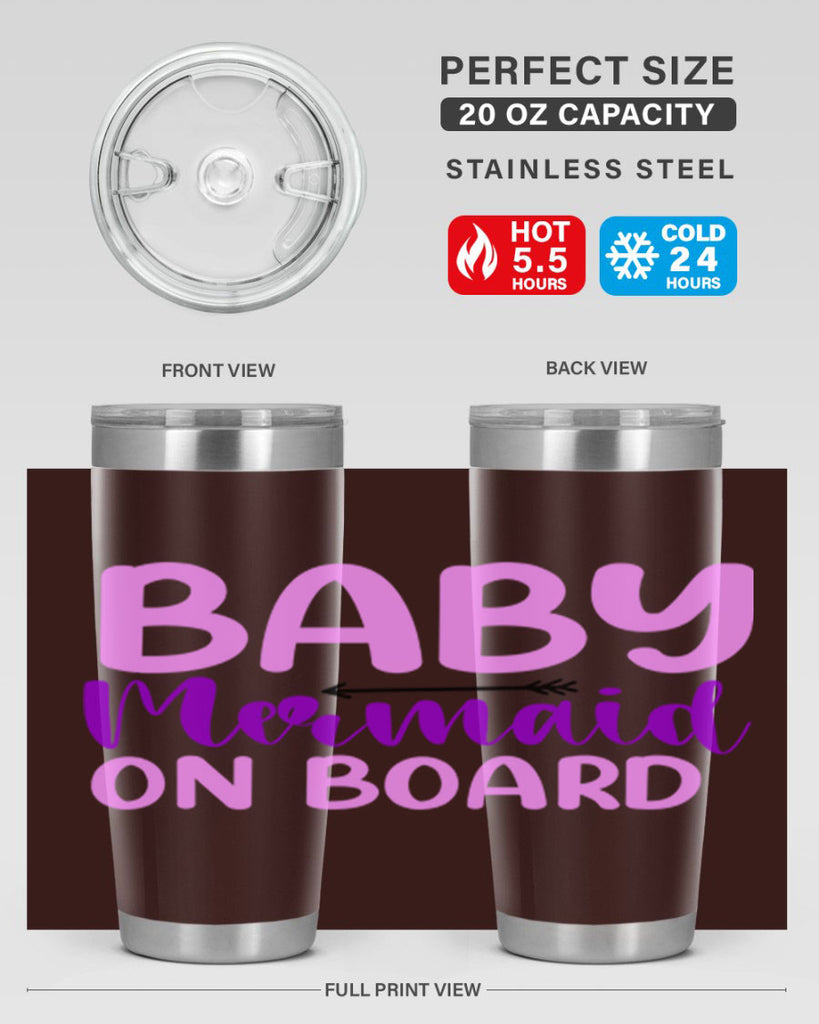 Baby Mermaid On Board 23#- mermaid- Tumbler