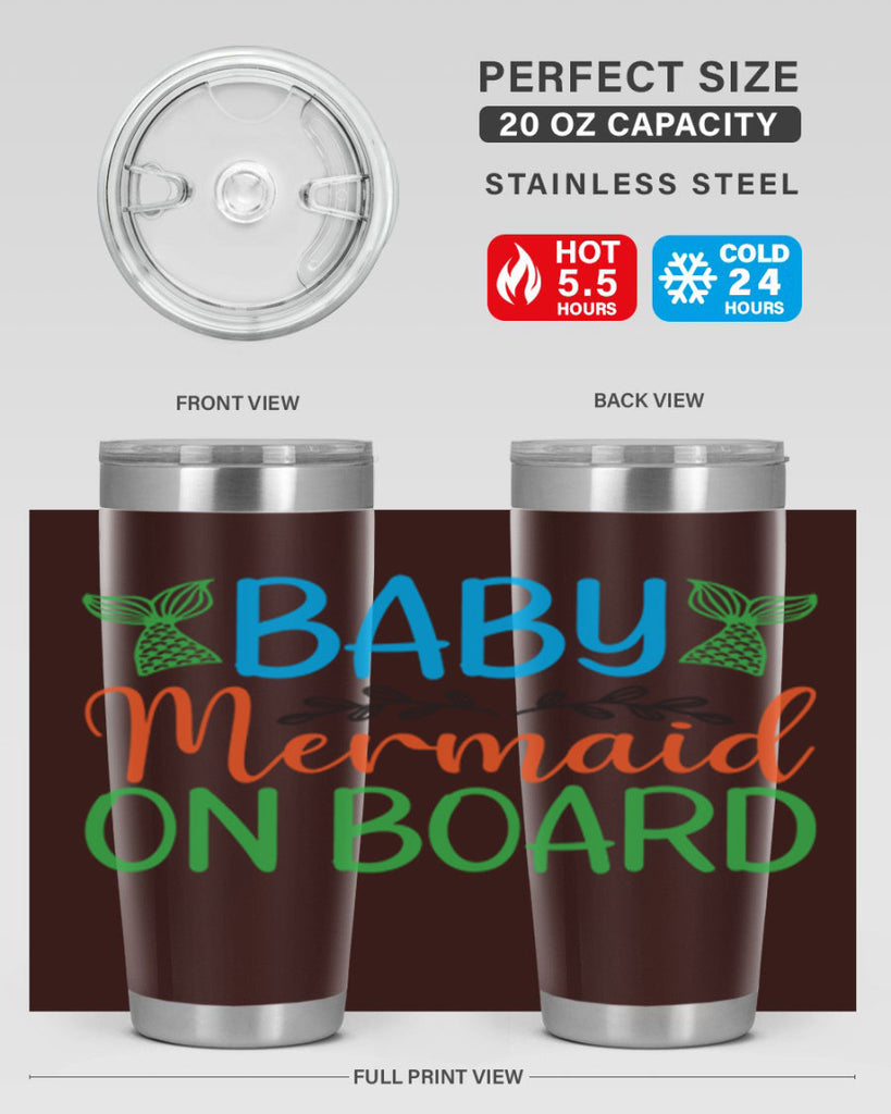 Baby Mermaid On Board 33#- mermaid- Tumbler