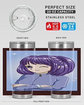 Beautiful girl short purple hair 6#- anime- Tumbler