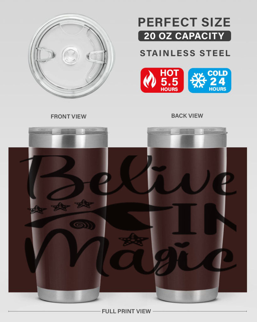 Belive in magic design 66#- mermaid- Tumbler