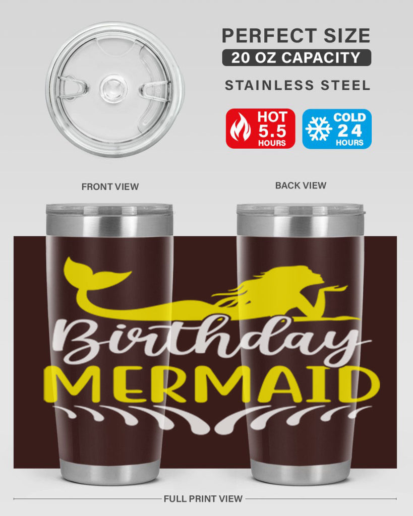 Birthday Mermaid 68#- mermaid- Tumbler