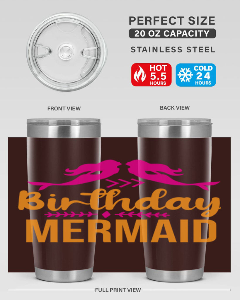 Birthday Mermaid 69#- mermaid- Tumbler
