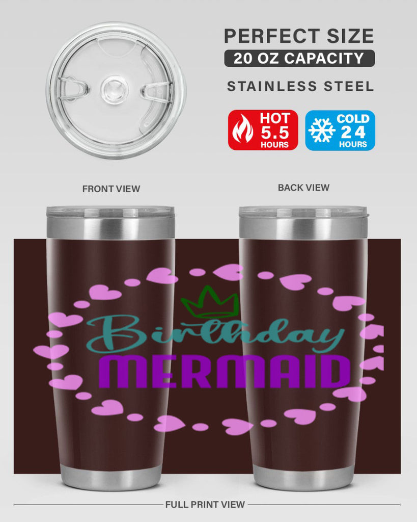 Birthday Mermaid 70#- mermaid- Tumbler