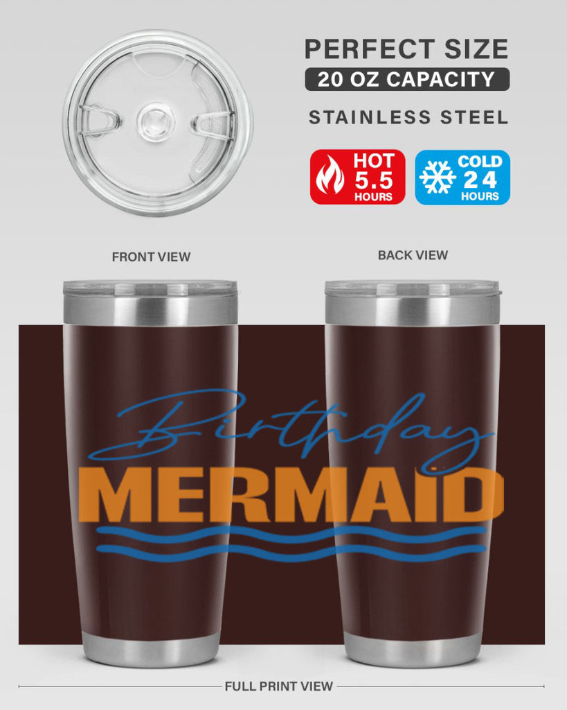 Birthday Mermaid 73#- mermaid- Tumbler