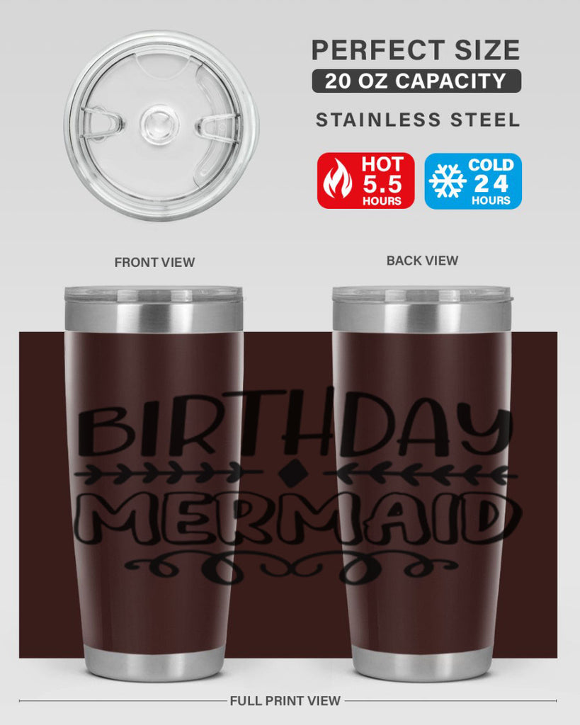 Birthday mermaid 74#- mermaid- Tumbler