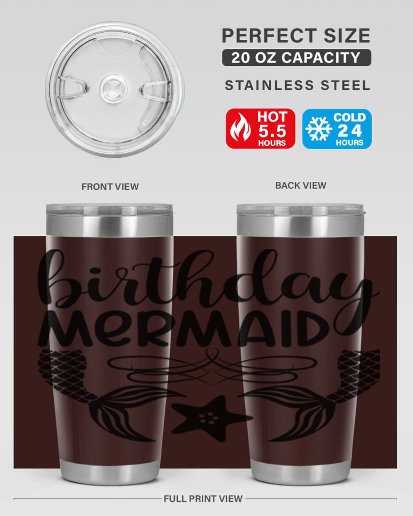 Birthday mermaid 76#- mermaid- Tumbler