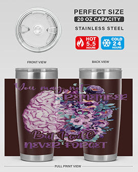 Brain Floral AlzheimerS Awareness 128#- alzheimers- Tumbler