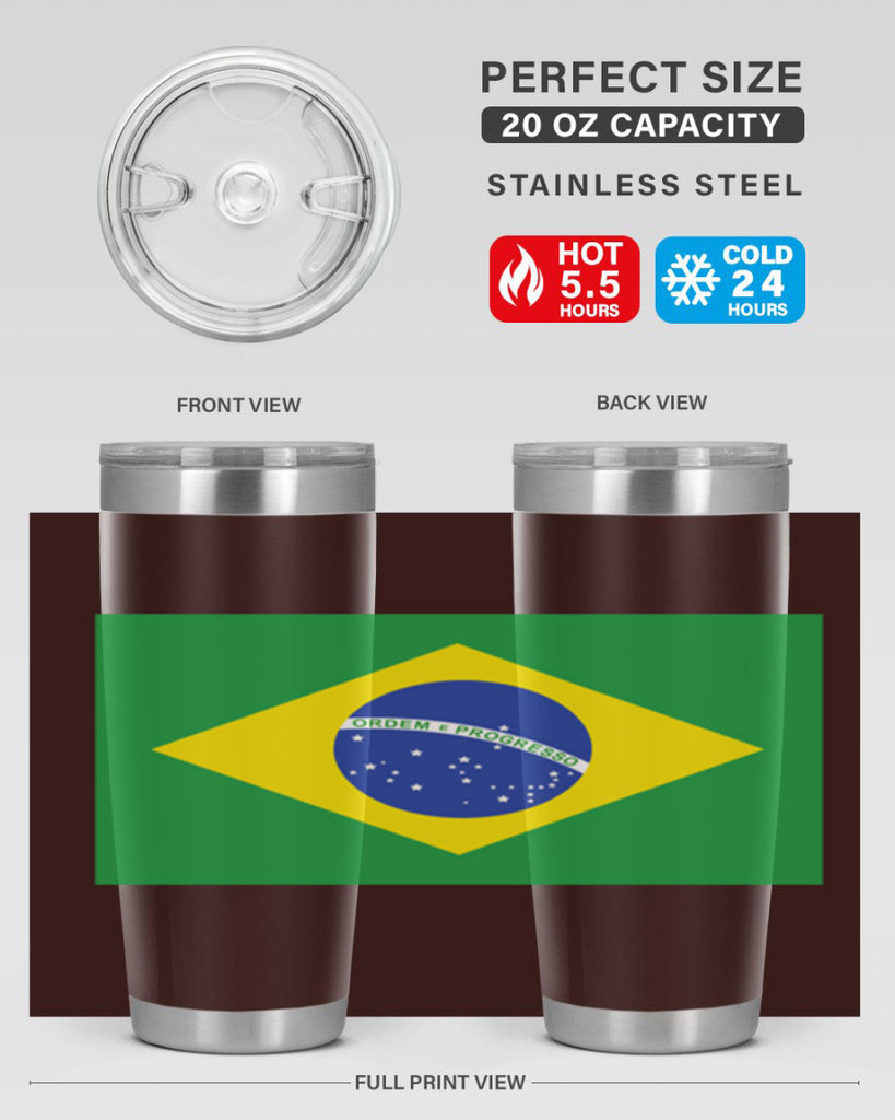 Brazil 174#- world flags- Tumbler