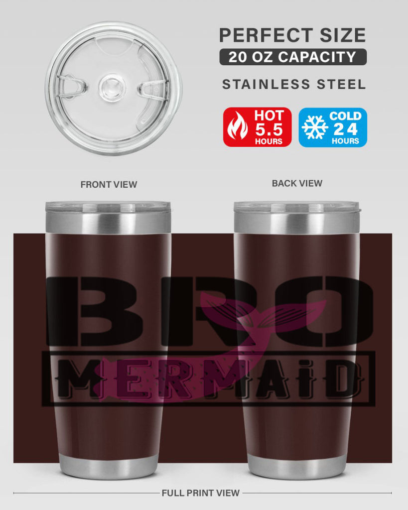 Bro mermaid 85#- mermaid- Tumbler