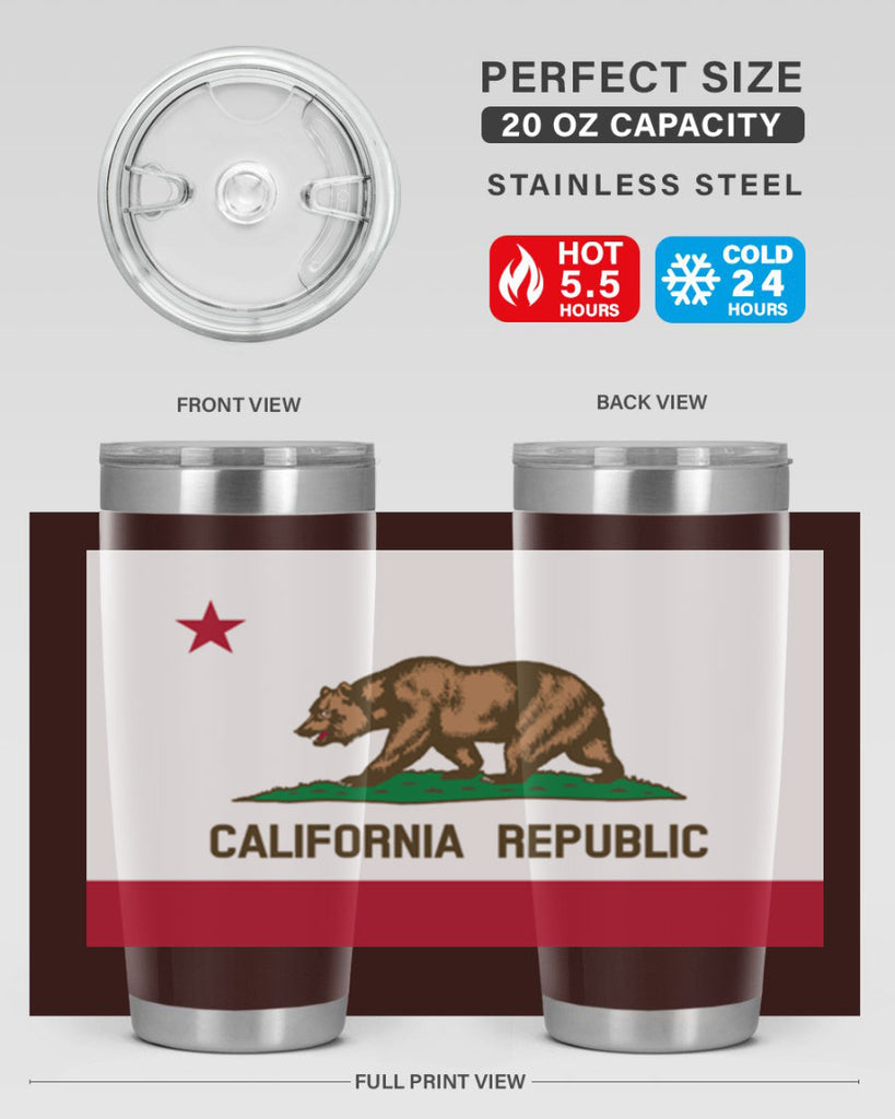 California 47#- Us Flags- Tumbler