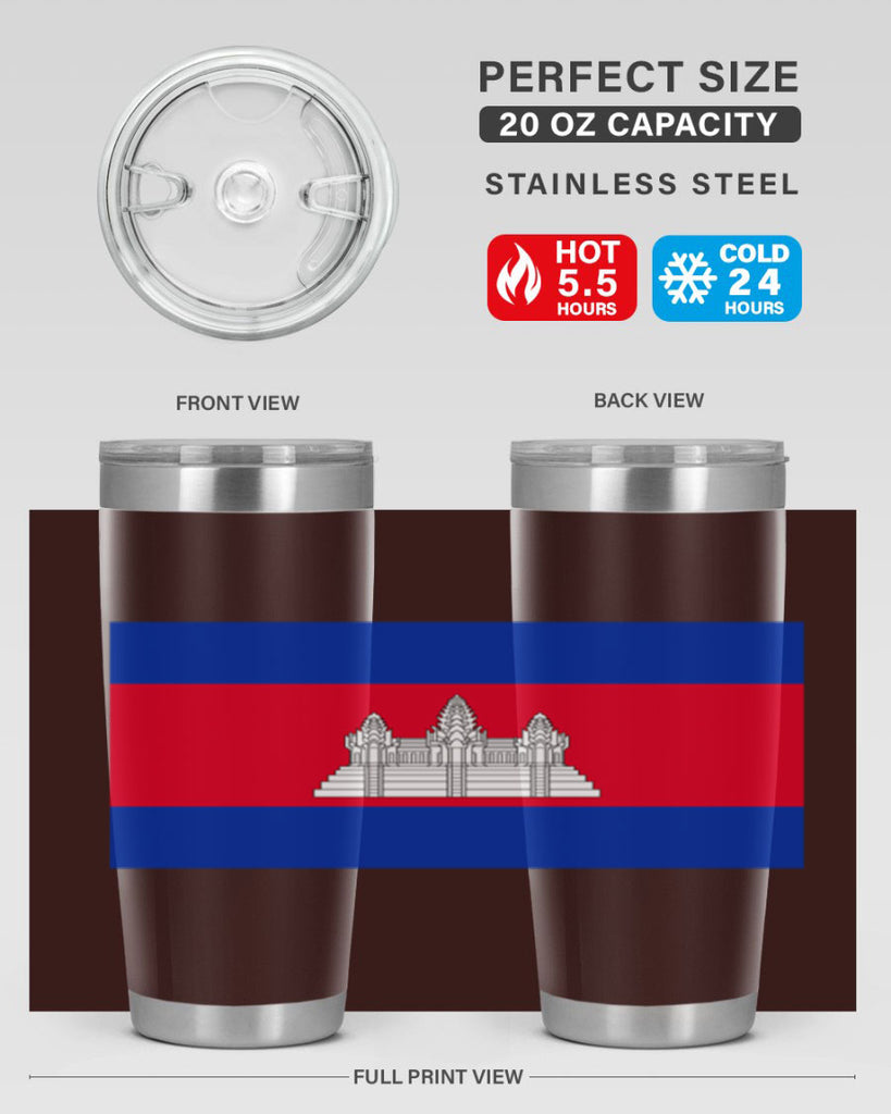 Cambodia 168#- world flags- Tumbler