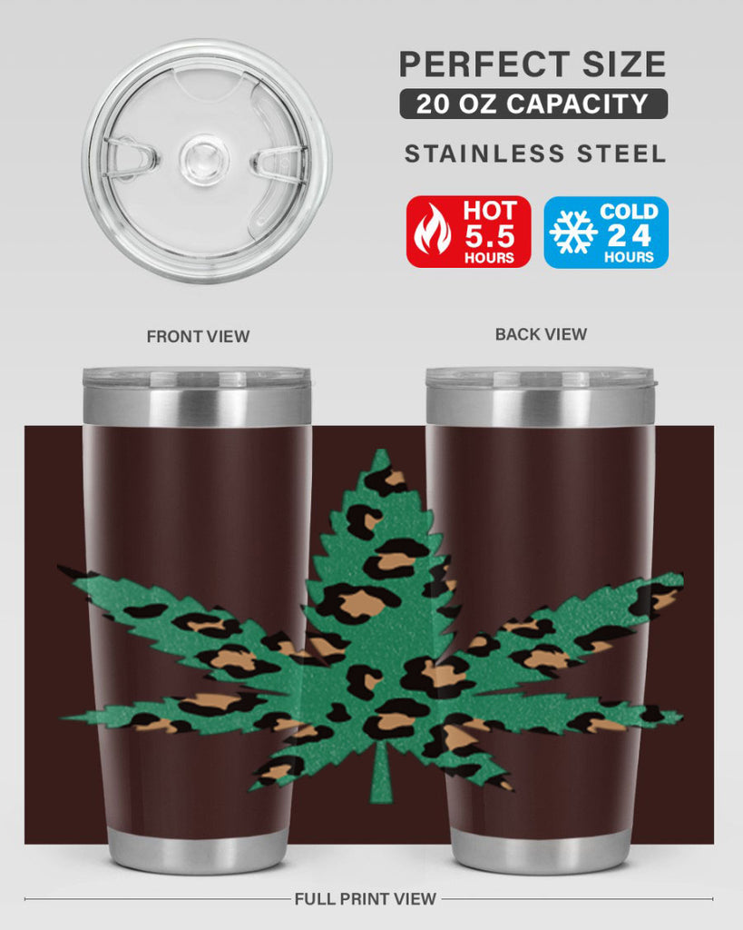 Cannabis Leopard Print 54#- marijuana- Tumbler